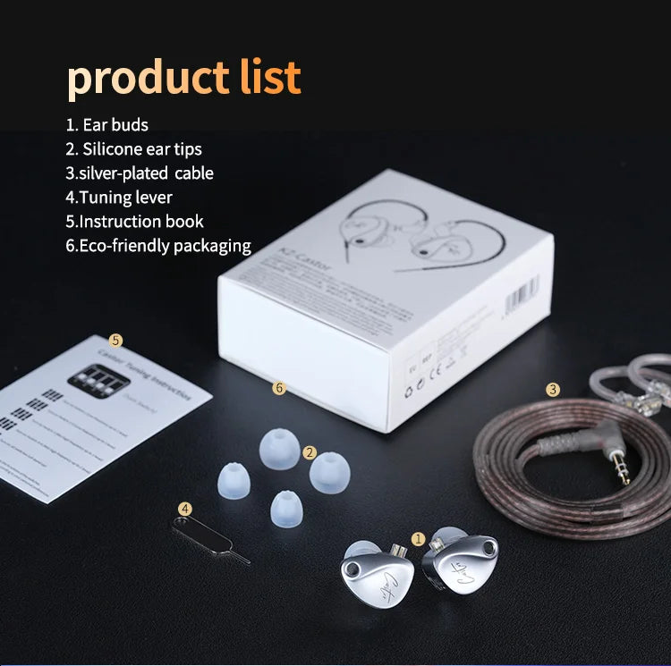 KZ Castor Wired In-Ear Earphones Dynamic Drivers High-end Bass Gaming Earphone