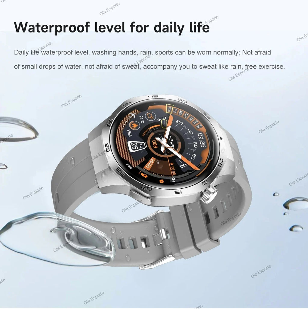 2025 New For Android ios Smart Watch Men HD AMOLED Screen GPS Motion trajectory Heart Rate Bluetooth Calls SmartWatch Waterproof