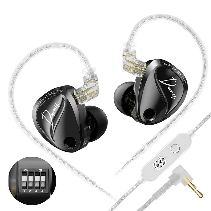 KZ Duonic HiFi Earphones with Super Stroke Three Magnetic Planar Driver HM Acoustic Tuning Lossless Sound Quality IMEs