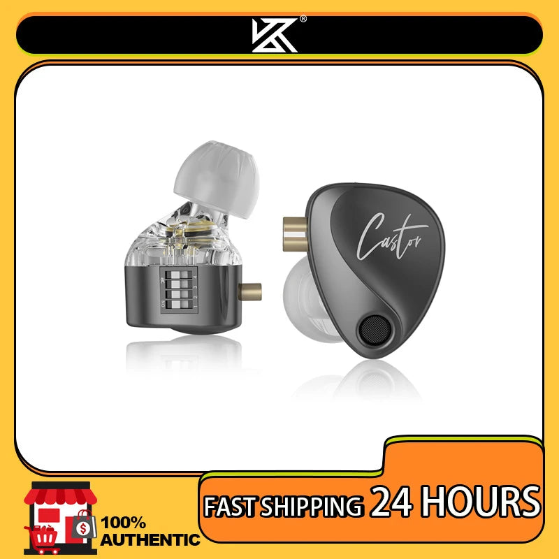 KZ Castor Wired In-Ear Earphones Dynamic Drivers High-end Bass Gaming Earphone