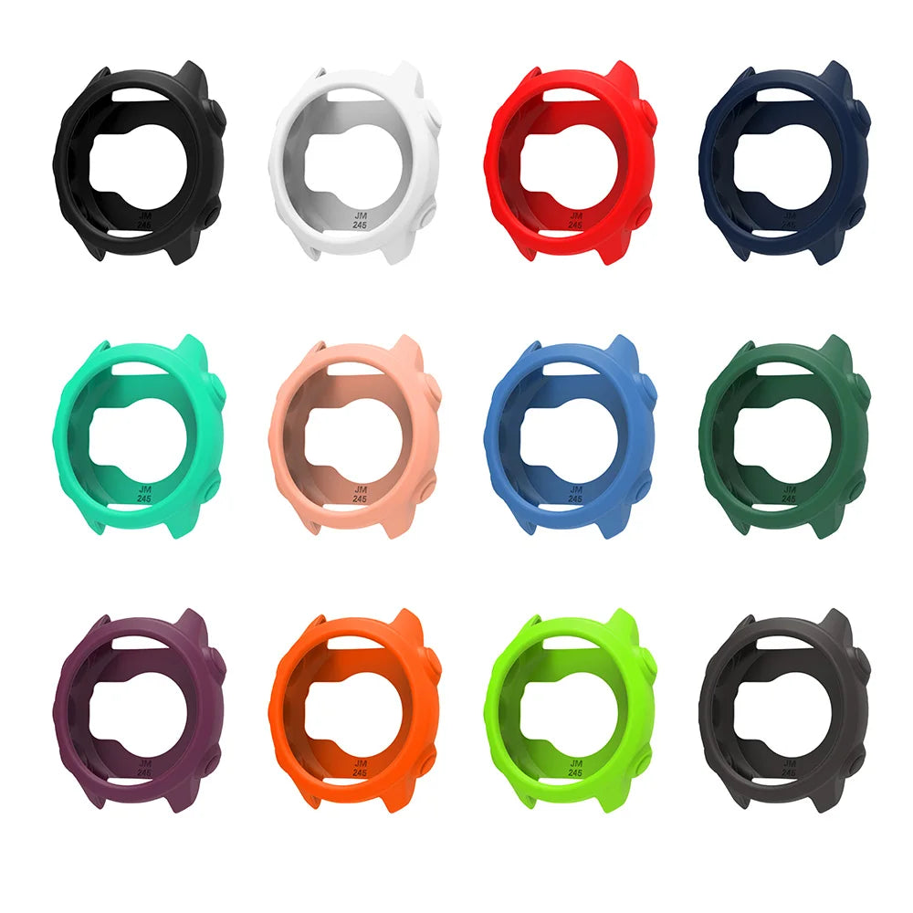 For Garmin Forerunner 245 Protective Case Soft Silicone Frame Protector fit Forerunner 245 Music