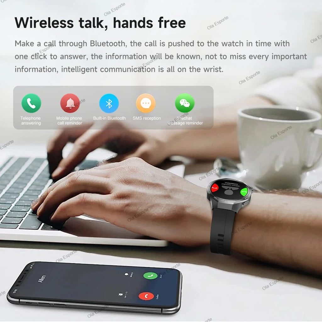 2025 New For Android ios Smart Watch Men HD AMOLED Screen GPS Motion trajectory Heart Rate Bluetooth Calls SmartWatch Waterproof