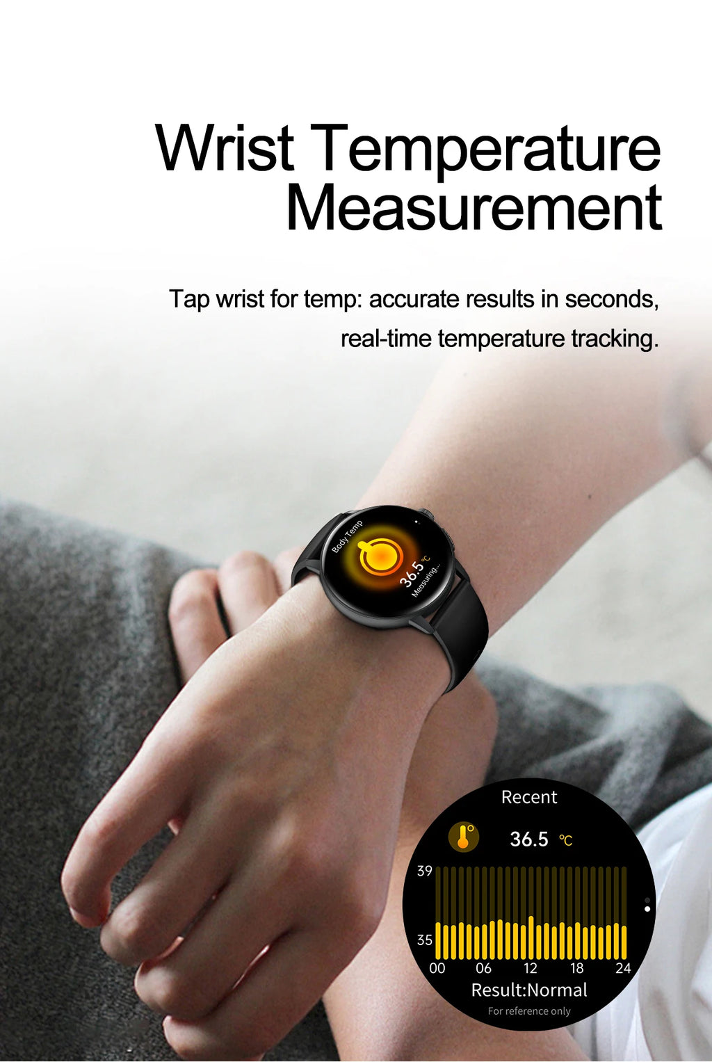 2026 New Professional Health Smart Watch Health Blood oxygen Pressure Uric Acid Blood lipid ECG Sports Call watch For Man Women - Clear Quartz Market