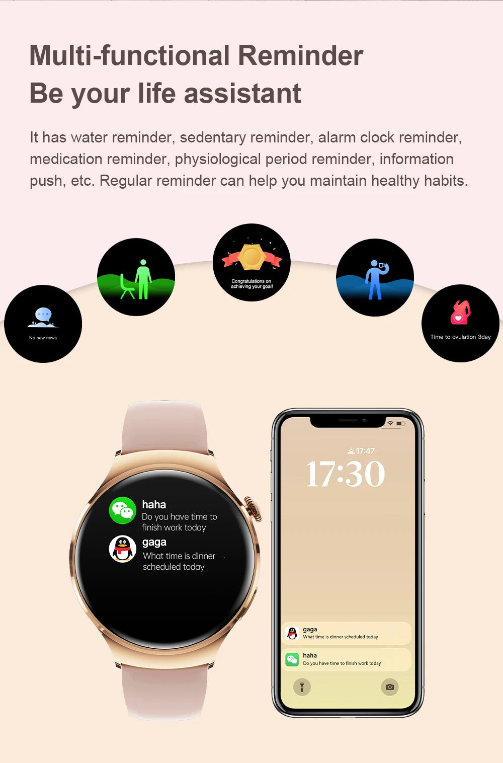 2025 New Xiaomi SmartWatch HD AMOLED Screen NFC Heart Rate Bluetooth Call Custom Dial Lady Sports Watch