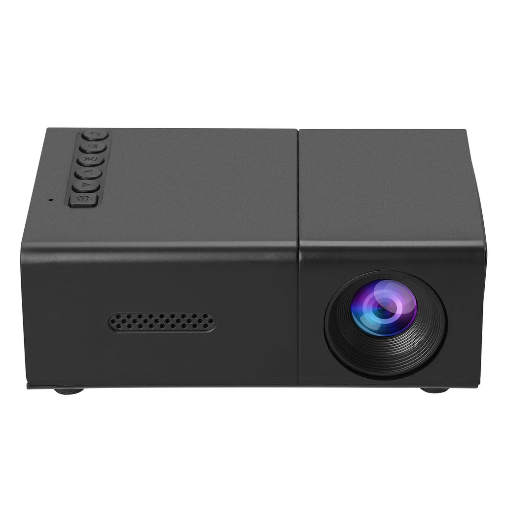 Manual Compact Projector 1080P Adjustable Auto Keystone Correction LED Movie Projector with Stereo Speaker Remote Control
