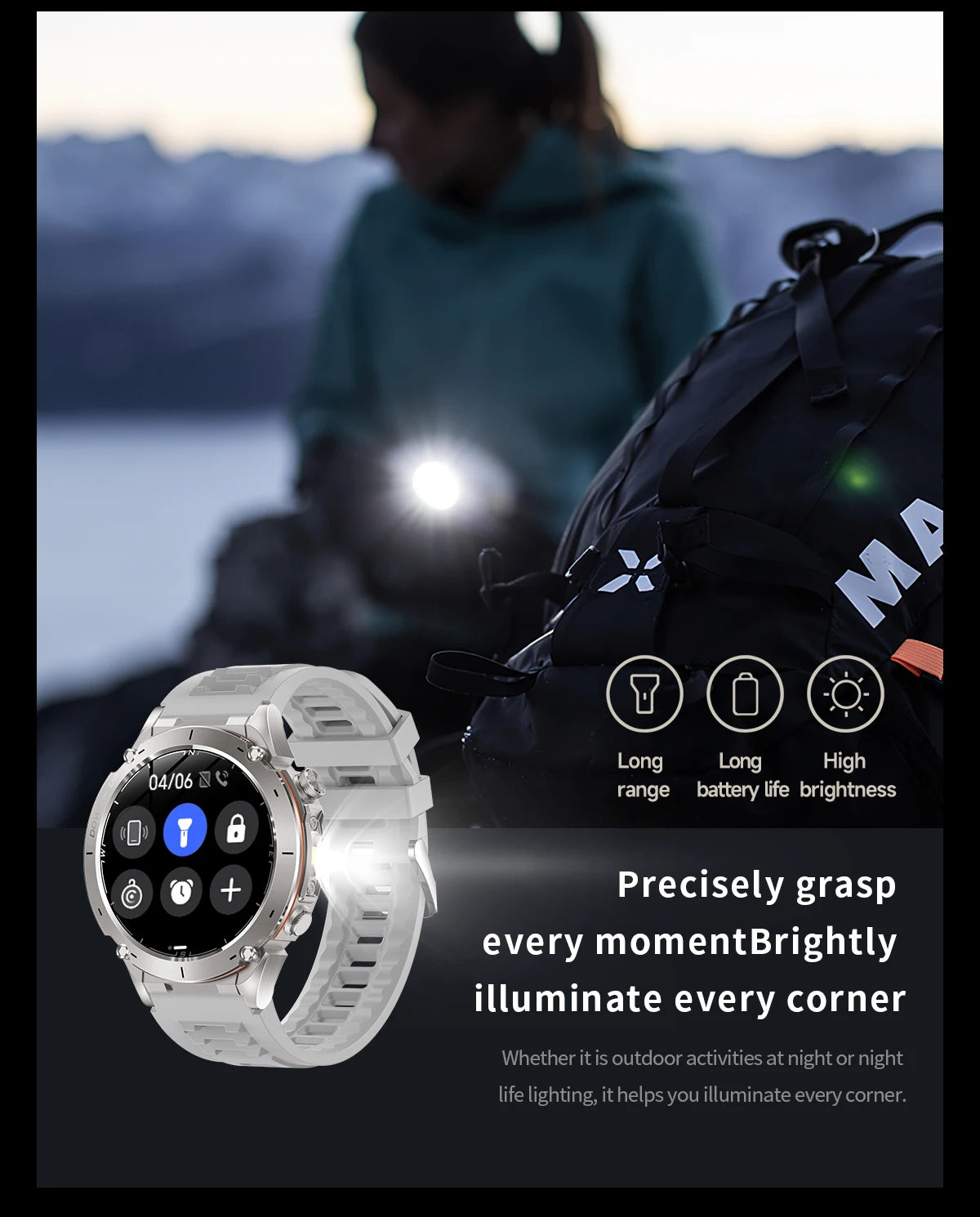 2025 For Huawei Stratos 4 GPS Smartwatch 1.43"AMOLED HD Screen Compass Barometric Altimeter Flashlight Voice Calling Smart Watch