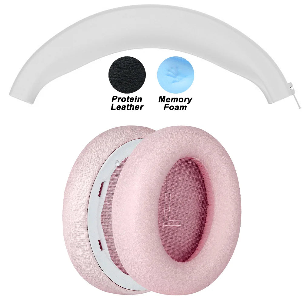 Earphone pads For Anker Soundcore Life Q30 Q35 replacement pink Earpads headphones Earmuffs Mesh Memory Covers Sponge  Protein