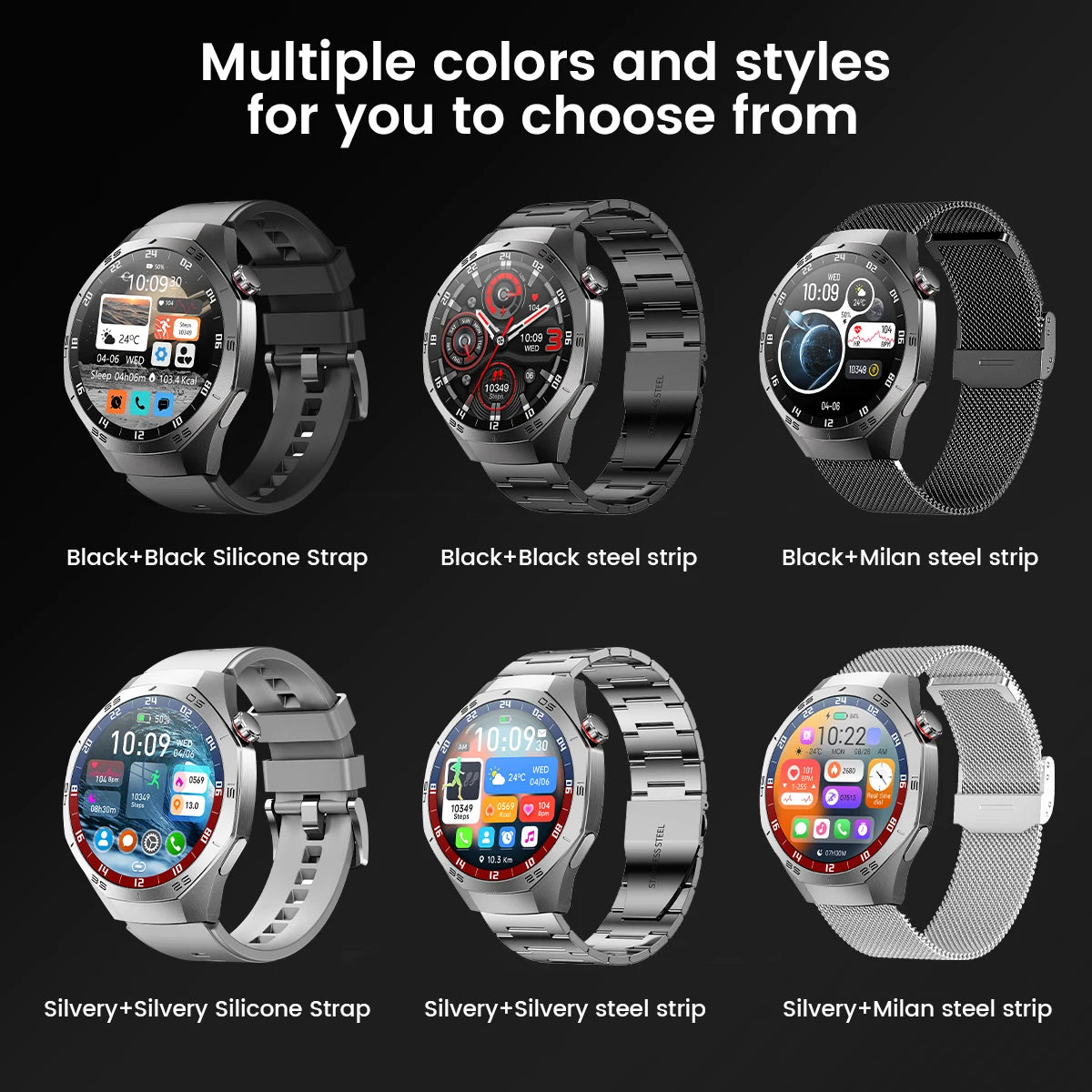 Gt5 Pro 2025 New Smart Watch Men's 1.52 HD Screen Bluetooth Talk Heart Rate Monitor Men Women NFC Outdoor Sports Smart Watch