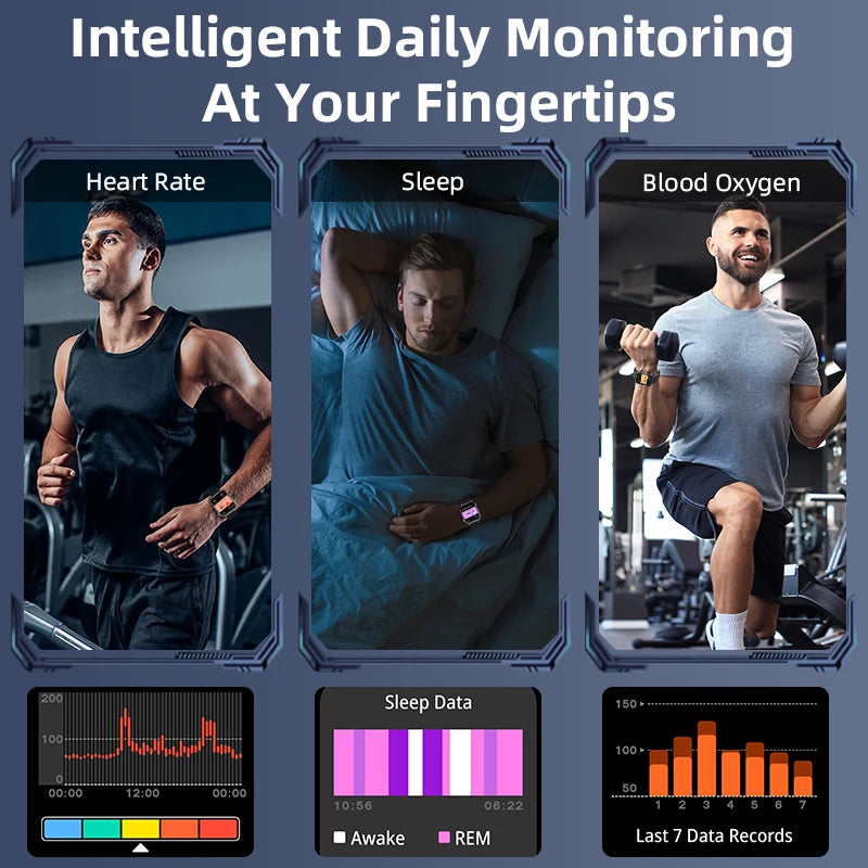 LIGE Type-C Fast Charging Smart Watch Men Women Bluetooth Call Watches LED Flashlight Waterproof Sports Fitness Smartwatch 2025 - Clear Quartz Market