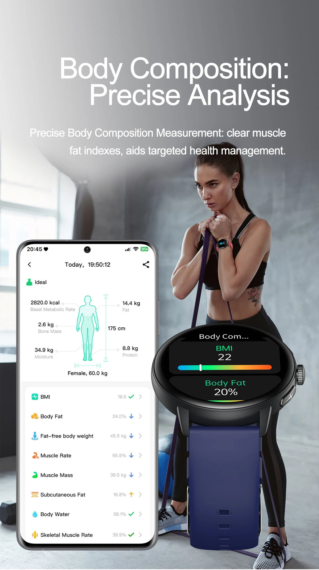 2026 New Professional Health Smart Watch Health Blood oxygen Pressure Uric Acid Blood lipid ECG Sports Call watch For Man Women - Clear Quartz Market