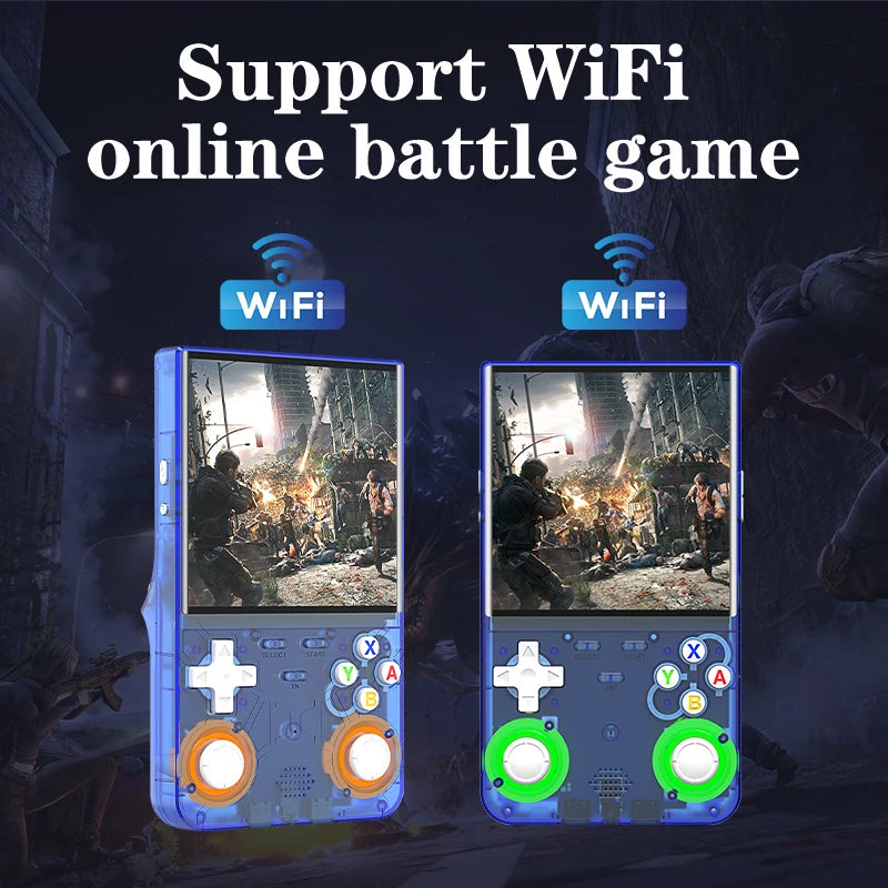 Emeka New R36 Ultra Retro Video Player 4.0-inch IPS Screen Linux System Handheld Portable Game Console 64GB/128GB Newly Upgraded