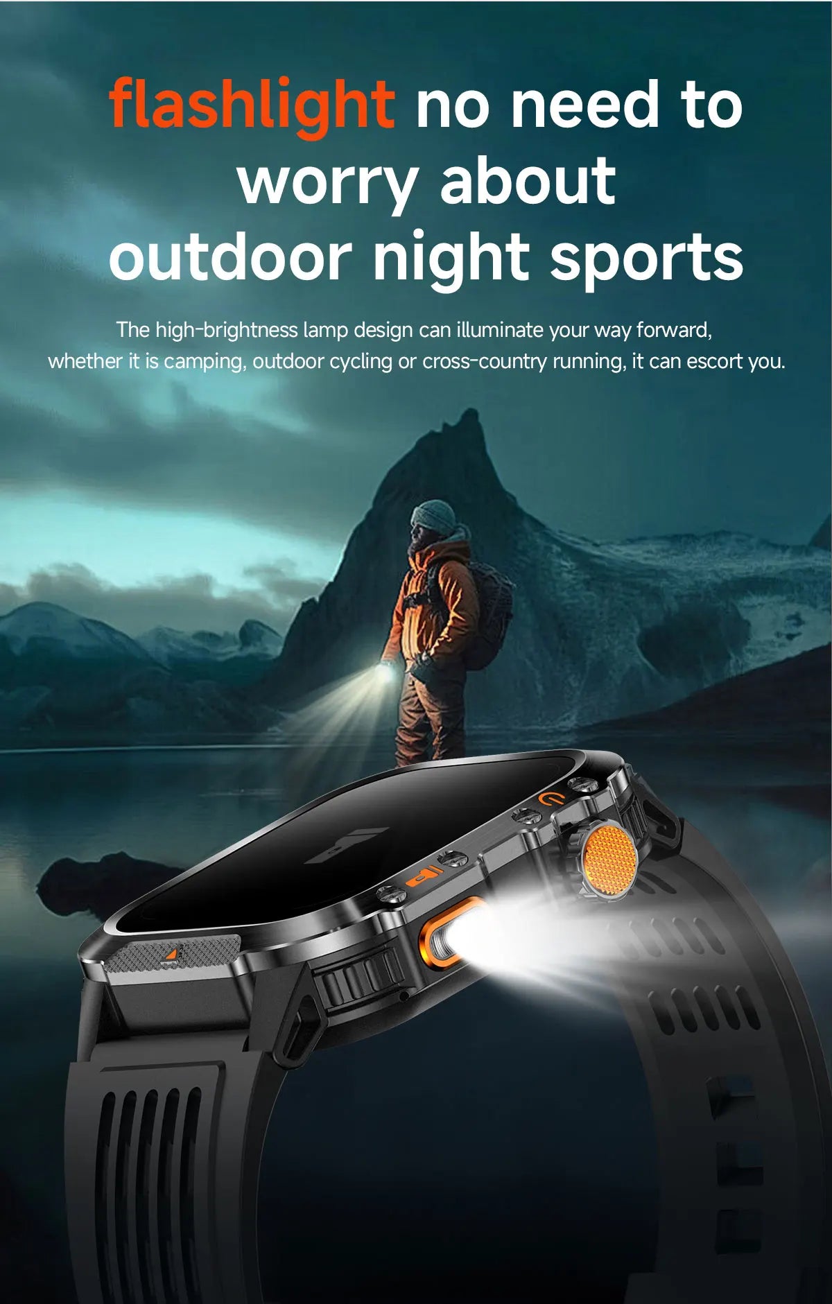 New Military Outdoor Sports GPS Smart Watch Men Built-in GPS Compass 10ATM Waterproof Swim Heart rate Bluetooth Call SmartWatch