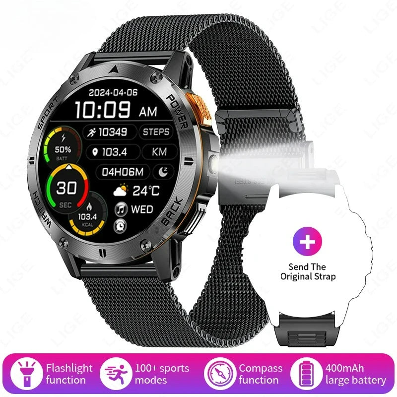 Xiaomi 2026 Outdoor Sports Tracker Smart Watch Men Compass Bluetooth Call Waterproof Smartwatch LED Flashlight Ftiness Watches - Clear Quartz Market