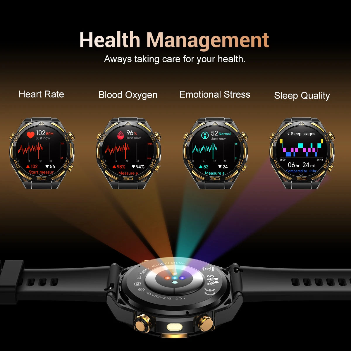 Blackview W90 Pro Smartwatch 1.43" AMOLED Display,Bluetooth Calling,Heart Rate Monitor, 900mAh/ 20Days Standby,Men's Smartwatch