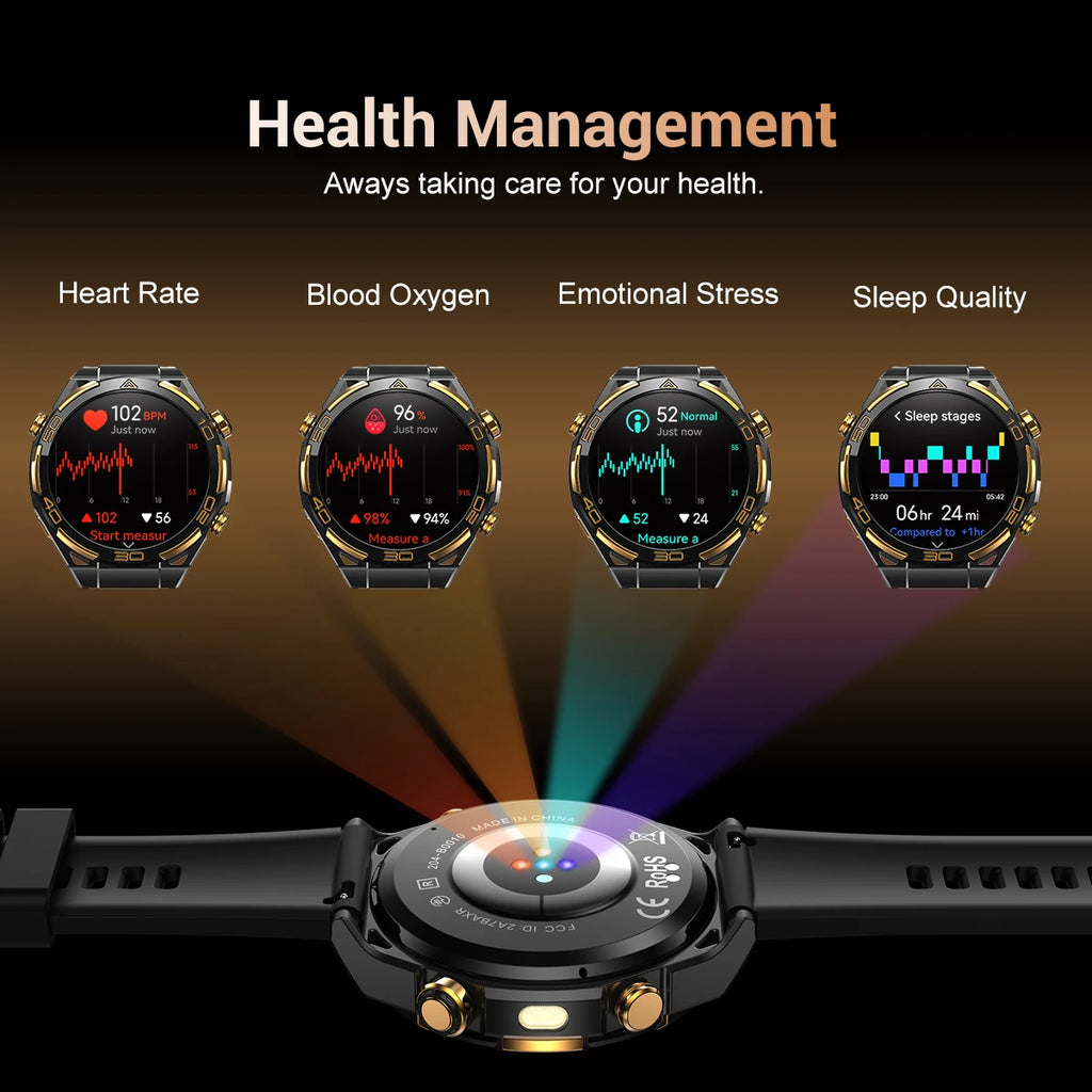 Blackview W90 Pro Smartwatch 1.43" AMOLED Display,Bluetooth Calling,Heart Rate Monitor, 900mAh/ 20Days Standby,Men's Smartwatch