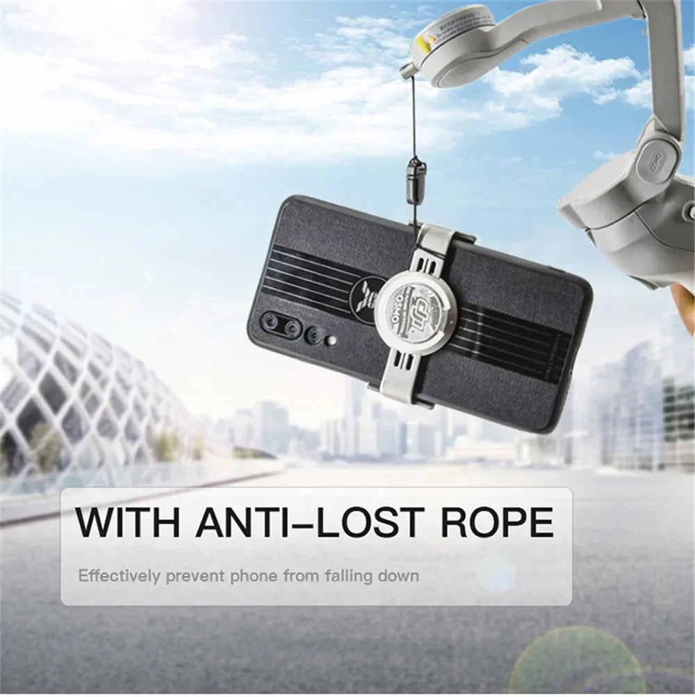 For DJI OM 7/7P/6 Magnetic Phone Holder Anti-lost Strap Rope Osmo Mobile7 Gimbal Anti-drop Lanyard Prevent Phone from Fall down - Clear Quartz Market