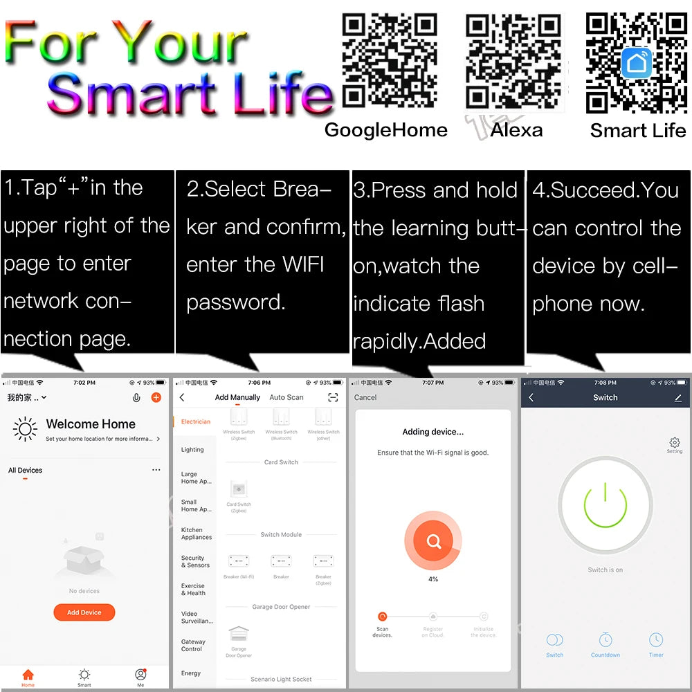 Tuya WiFi Smart Switch DC 12V 24V 2Channels Dry Contact Relay Receiver Wireless Remote Control Switch work with Smart Life,Alexa