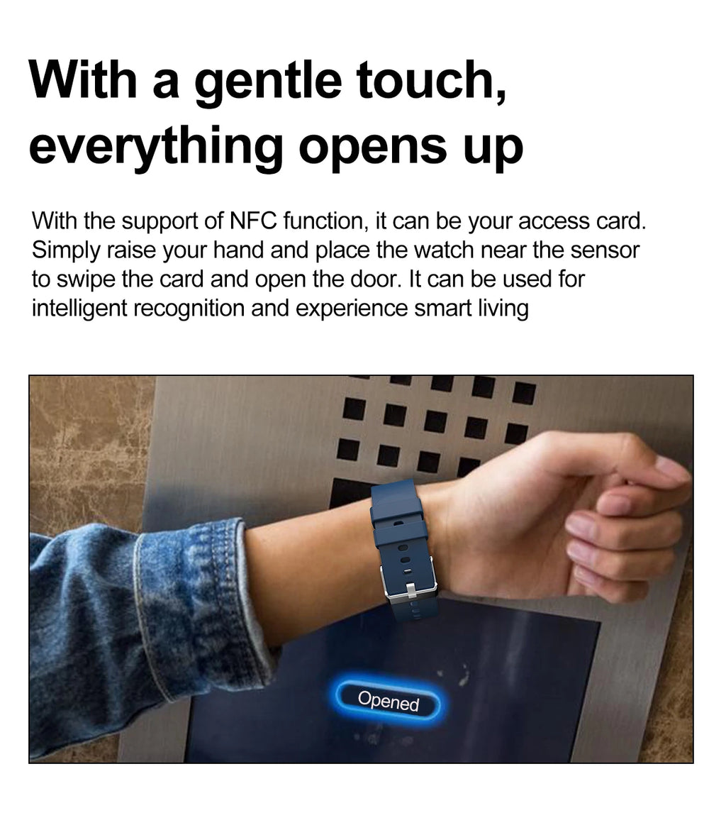 2025 New Genuine NFC Smat Watch For Men 1.85"AMOLED Screen Blood Pressure Heart Rate Female Health Waterproof Smarwatches Ladies