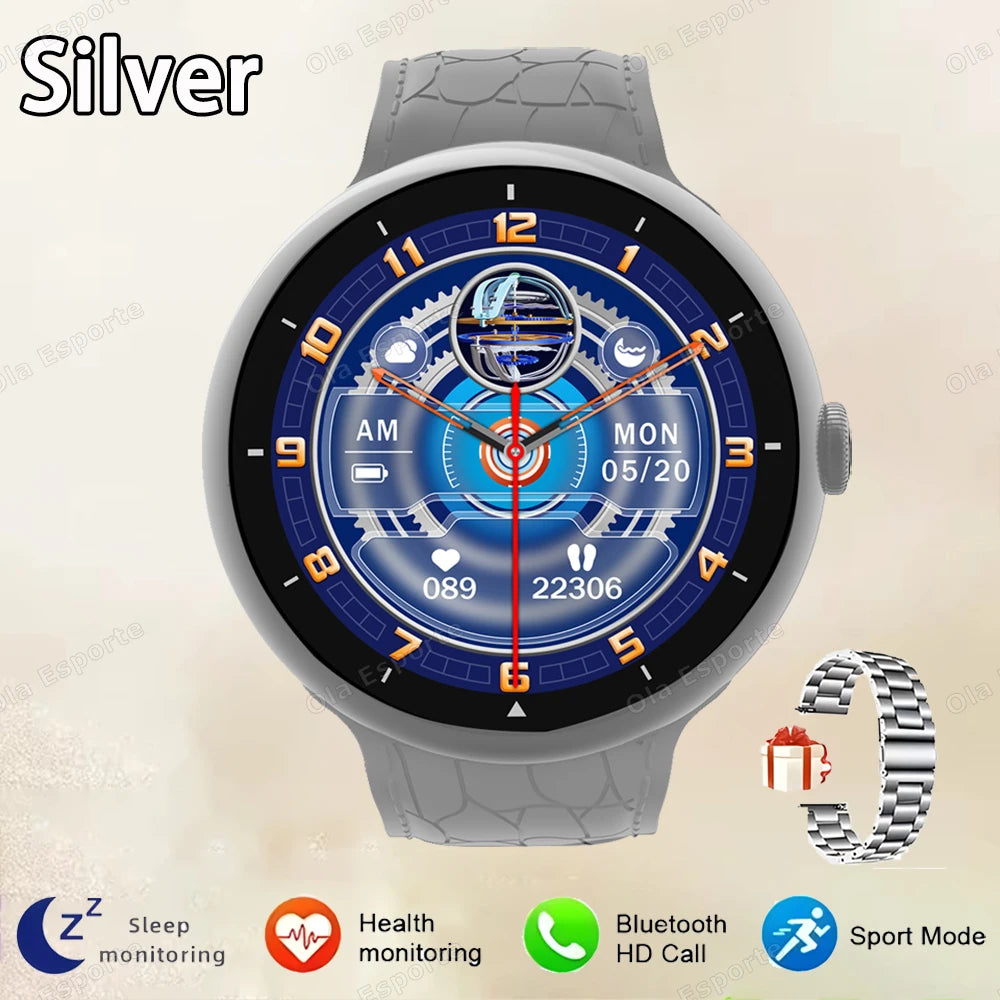 New Smart Watch Women AMOLED Screen Bluetooth Call NFC GPS Tracker Compass Sport Watches Fitness Clock Men Smartwatch Waterproof