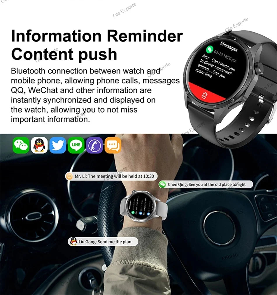 2025 New For Android ios Smart Watch Men HD AMOLED Screen GPS Motion trajectory Heart Rate Bluetooth Calls SmartWatch Waterproof