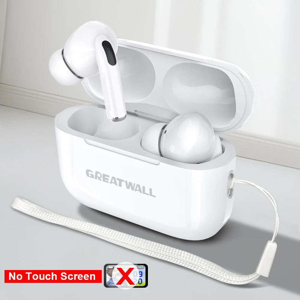 New Air Pro Wireless Bluetooth Earphones Headphones ANC Noise Reduction HiFi Sound Low Latency Earbuds HD Music Touch Headsets - Clear Quartz Market