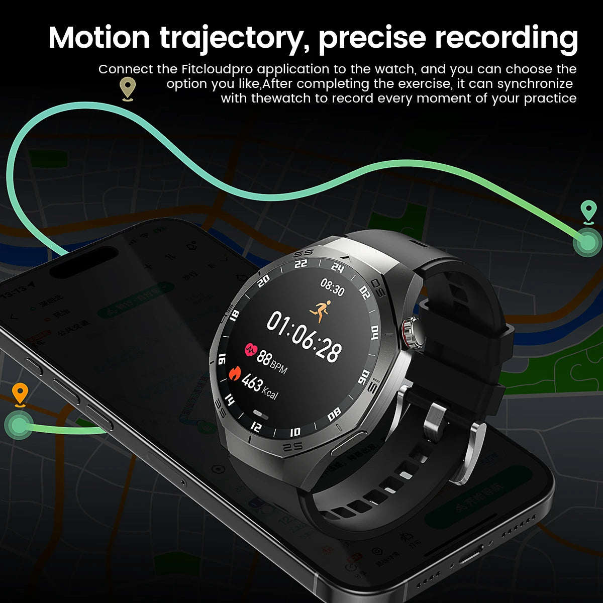 Gt5 Pro 2025 New Smart Watch Men's 1.52 HD Screen Bluetooth Talk Heart Rate Monitor Men Women NFC Outdoor Sports Smart Watch