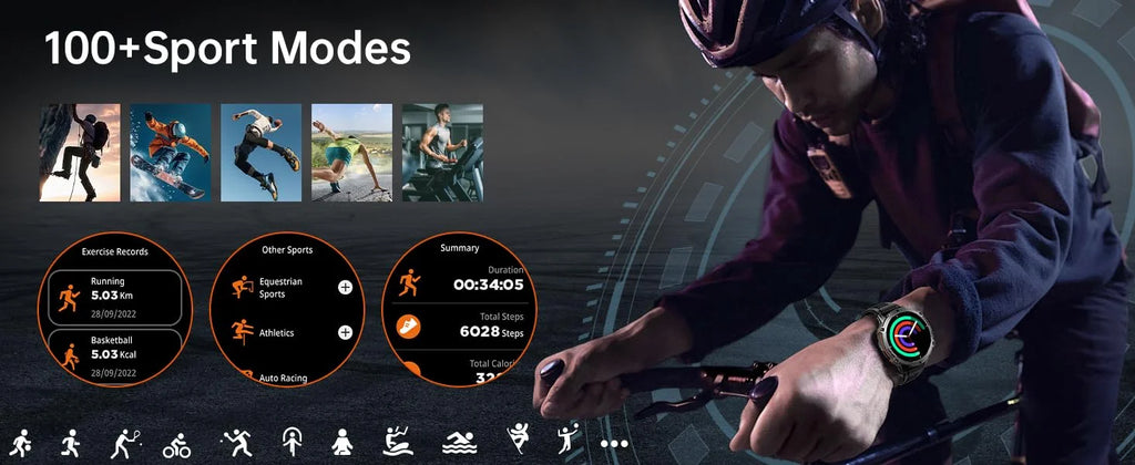 OUKITEL BT13 SmartWatch for Men 1.73" AMOLED 1000mAh, AI ChatGPT Bluetooth Calls Blood Oxygen Health Monitoring Fitness Watch