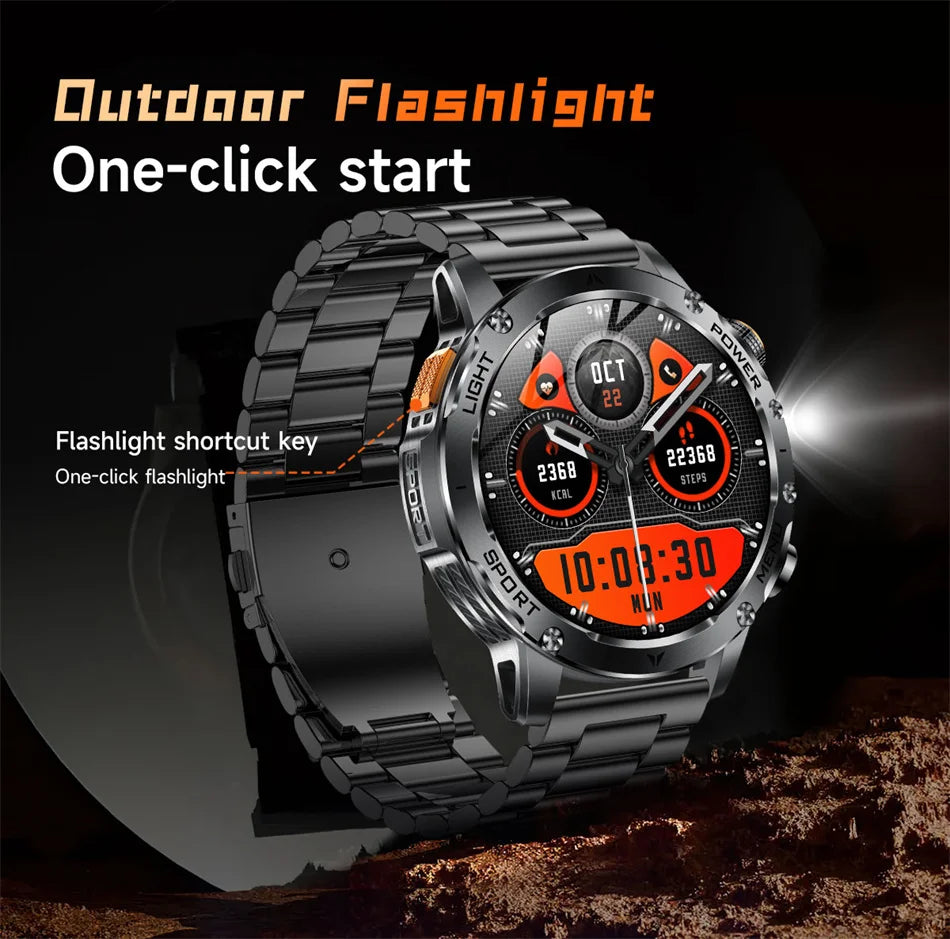 2025 New Military T-Rex3 Ultra 1000mAh Battery swim Smart watch tracker 5ATM Waterproof Heart Rate Sports tracker Smartwatch Men