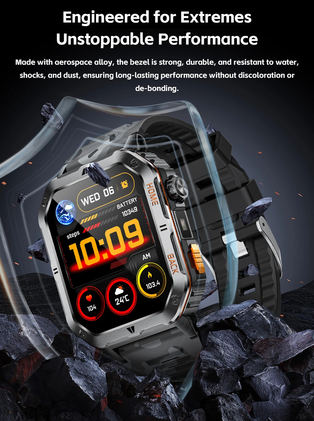 2025 New Military Outdoor 1000 mAh Battery Smart Watch Men GPS Sports Heart Rate IP68 Waterproof BT Calling Smartwatch Man xiaom
