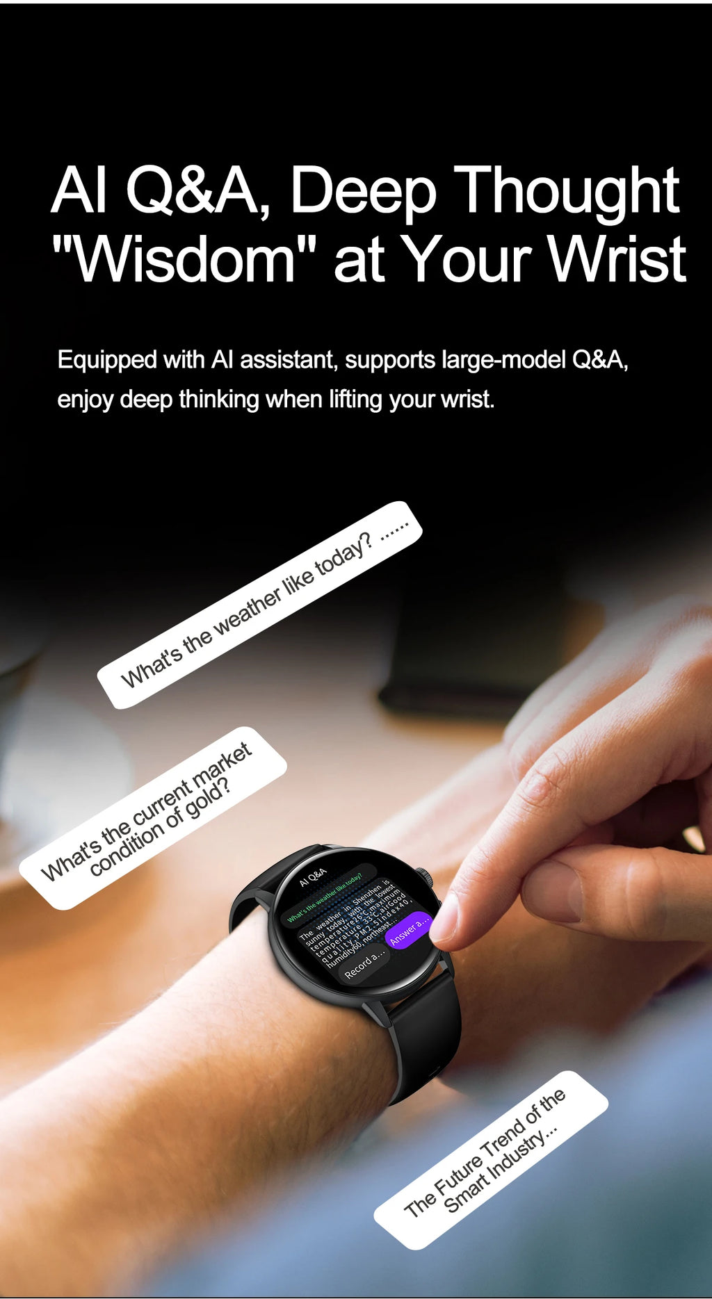 2026 New Professional Health Smart Watch Health Blood oxygen Pressure Uric Acid Blood lipid ECG Sports Call watch For Man Women - Clear Quartz Market