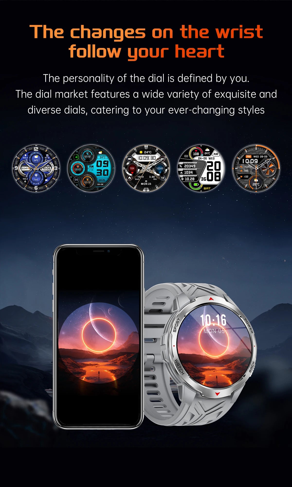 LIGE 1.7“ HD Screen LED Flashlight Outdoor Sports Smart Watch 2025 New 1100mAh Battery Compass 3ATM Waterproof SmartWatch Men