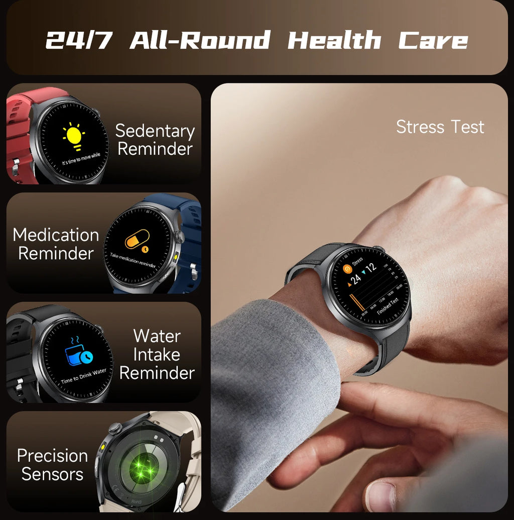 2025New Micro Physical Examination Smart Watch For Men Uric Acid Body Fat Five Organ Health Watches Bluetooth Call SmartBracelet