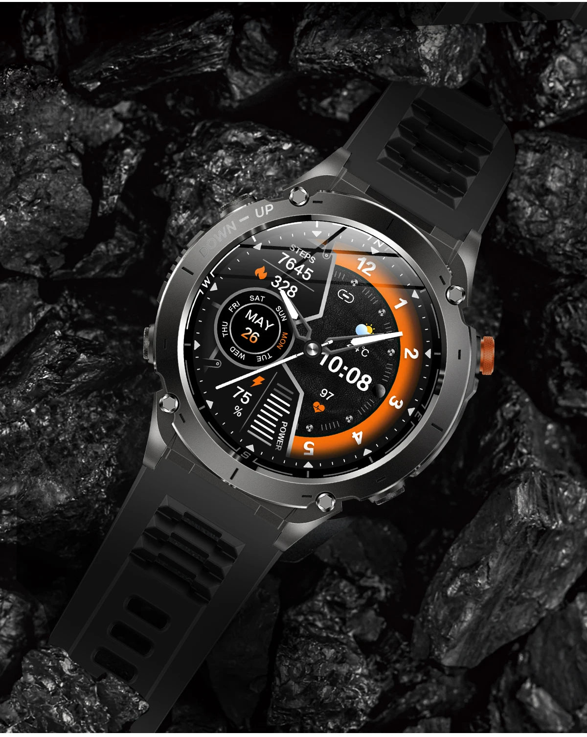 2025 For Huawei Stratos 4 GPS Smartwatch 1.43"AMOLED HD Screen Compass Barometric Altimeter Flashlight Voice Calling Smart Watch