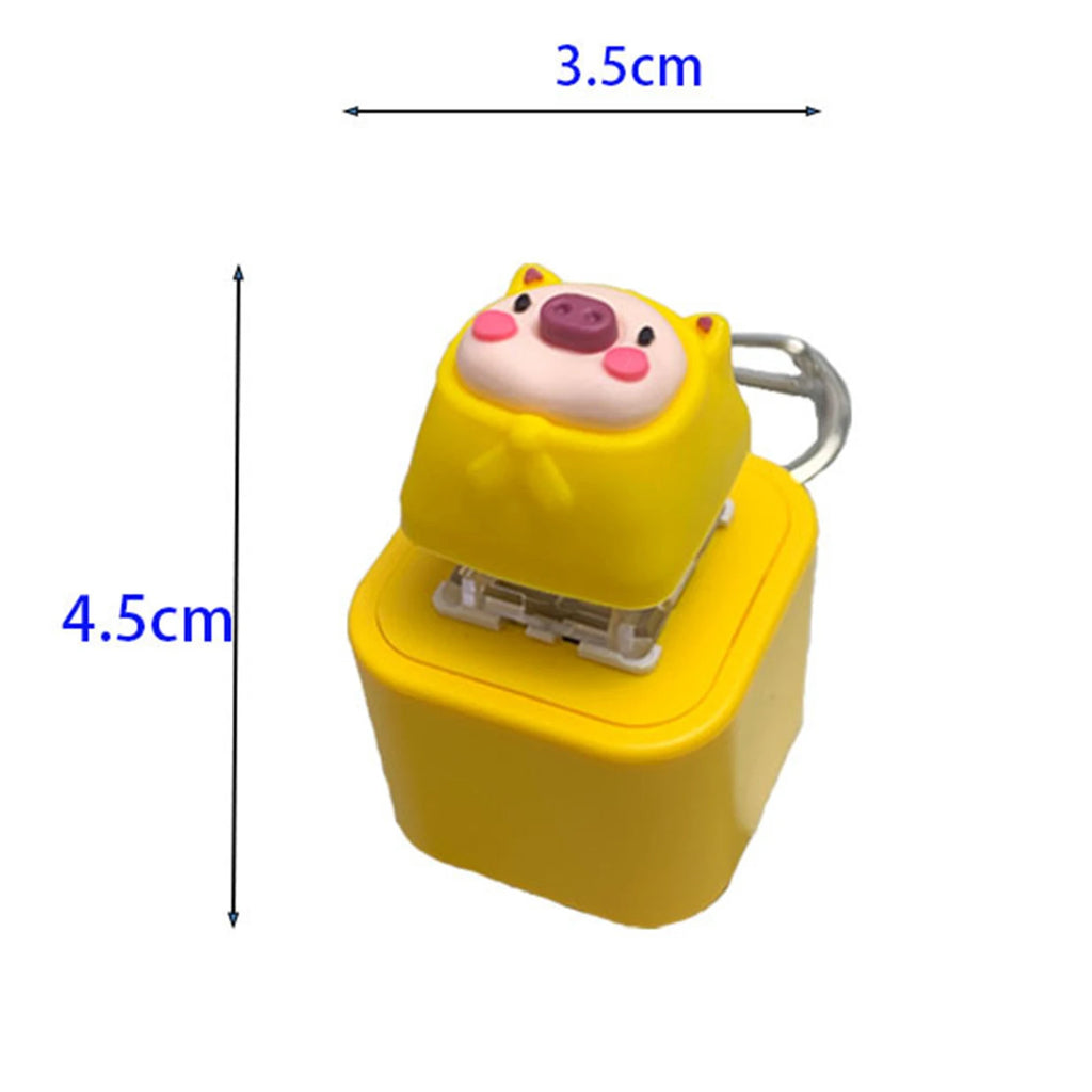 Animal Keyboard Fidget Toy with Sound Light Decompression Toys Keyboard Clicker Keychain for Adults Stress Relief Sensory Toy