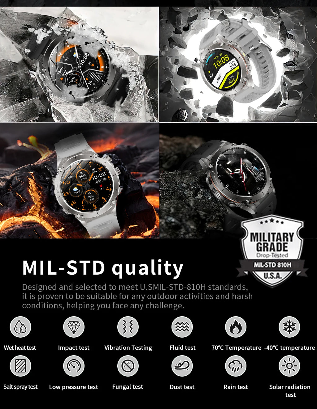 2025 For Huawei Stratos 4 GPS Smartwatch 1.43"AMOLED HD Screen Compass Barometric Altimeter Flashlight Voice Calling Smart Watch