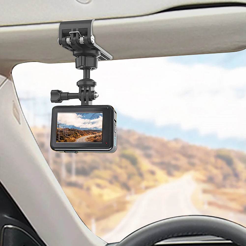 Car Sun Visor Action Camera Mount Bracket 1/4 Inch Adjustment Car Sun Visor Camera Mount for Osmo Pocket 3 Action 4 Insta360 X3 - Clear Quartz Market