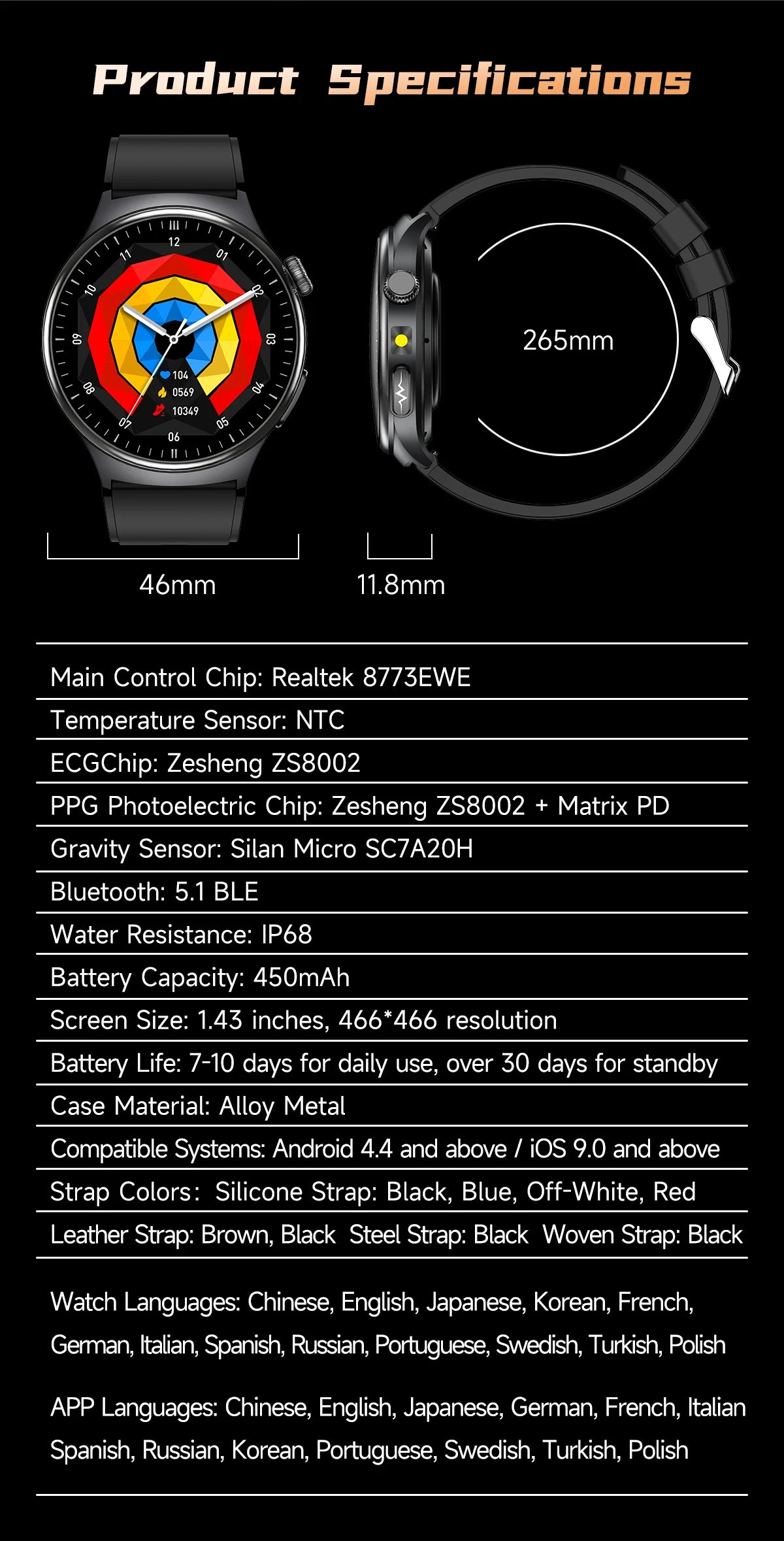 2025New Micro Physical Examination Smart Watch For Men Uric Acid Body Fat Five Organ Health Watches Bluetooth Call SmartBracelet