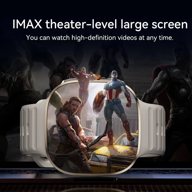 M99 Smartwatch 5G With 2.4inch Amoled Screen 900W Rotating Camera WIFI GPS Position Compass NFC Bluetooth Smart Watch Men Women - Clear Quartz Market