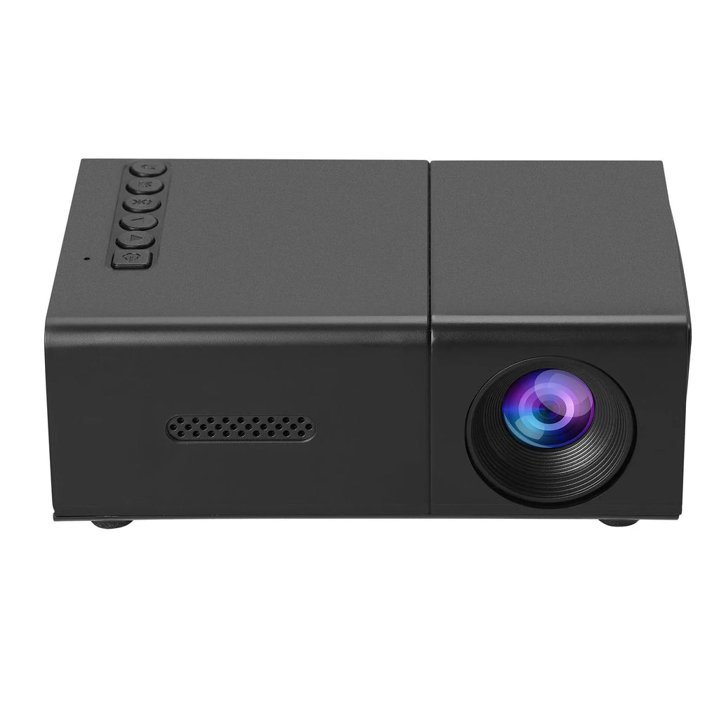 Manual Compact Projector 1080P Adjustable Auto Keystone Correction LED Movie Projector with Stereo Speaker Remote Control