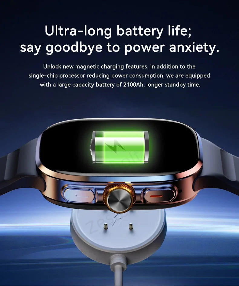 M99 Smartwatch 5G With 2.4inch Amoled Screen 900W Rotating Camera WIFI GPS Position Compass NFC Bluetooth Smart Watch Men Women - Clear Quartz Market