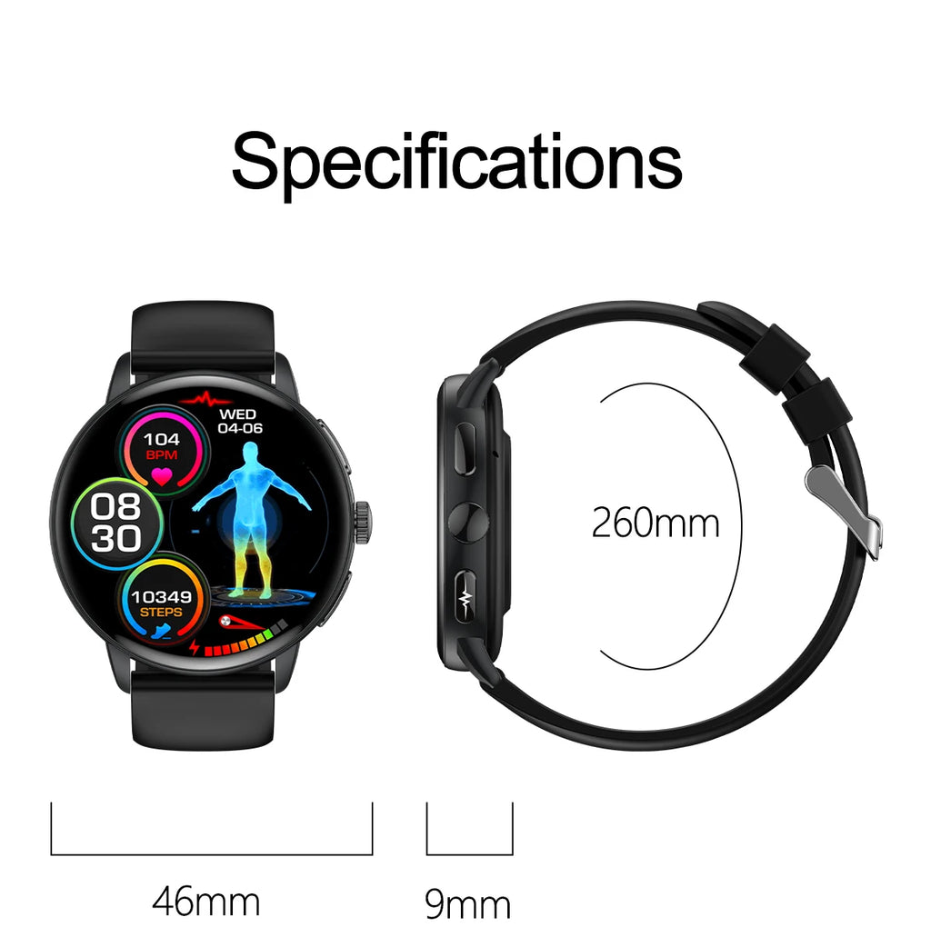 2026 New Professional Health Smart Watch Health Blood oxygen Pressure Uric Acid Blood lipid ECG Sports Call watch For Man Women