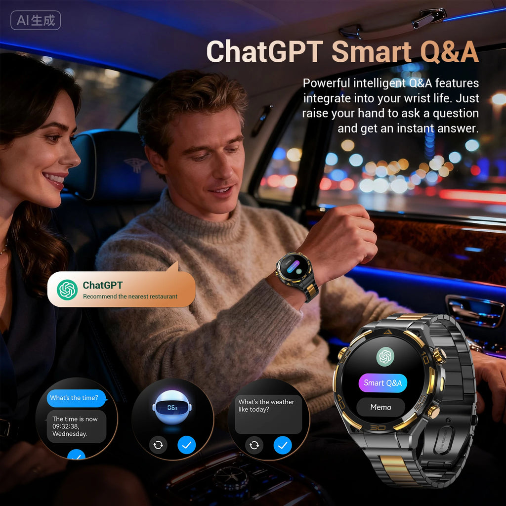 Blackview W90 Pro Smartwatch 1.43" AMOLED Display,Bluetooth Calling,Heart Rate Monitor, 900mAh/ 20Days Standby,Men's Smartwatch