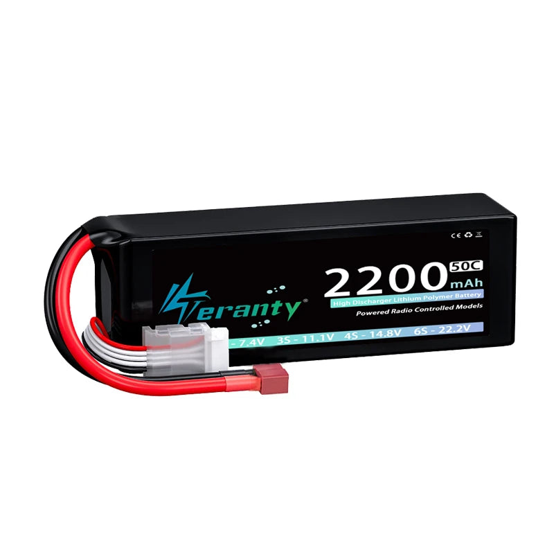 Teranty 4S Lipo FPV Drone Battery 14.8V 2200mAh 50C Softcase with T XT60 Plug for RC Car RC Helicopters Trucks RC Model Parts