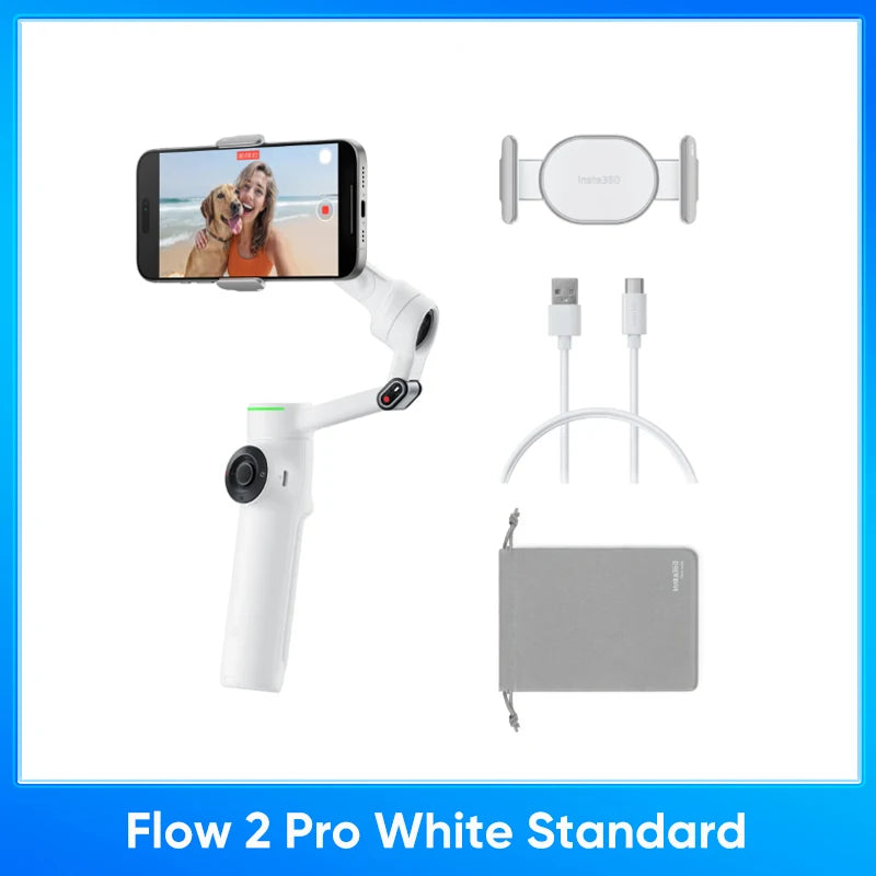 Insta360 Flow 2 Pro Handheld Gimbal Stabilizer AI Filmmaker 360° Infinite Pan Active Zoom Tracking For Insta 360 Flow 2pro