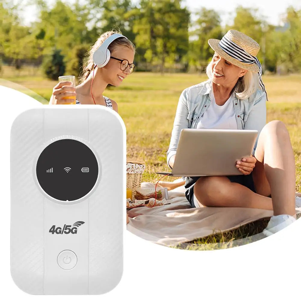 WiFi Link Free Router For Anywhere Supports 4G and 5G Networks Unlimited Satellite Internet Plastic Mobile WiFi Link-Free Router - Clear Quartz Market