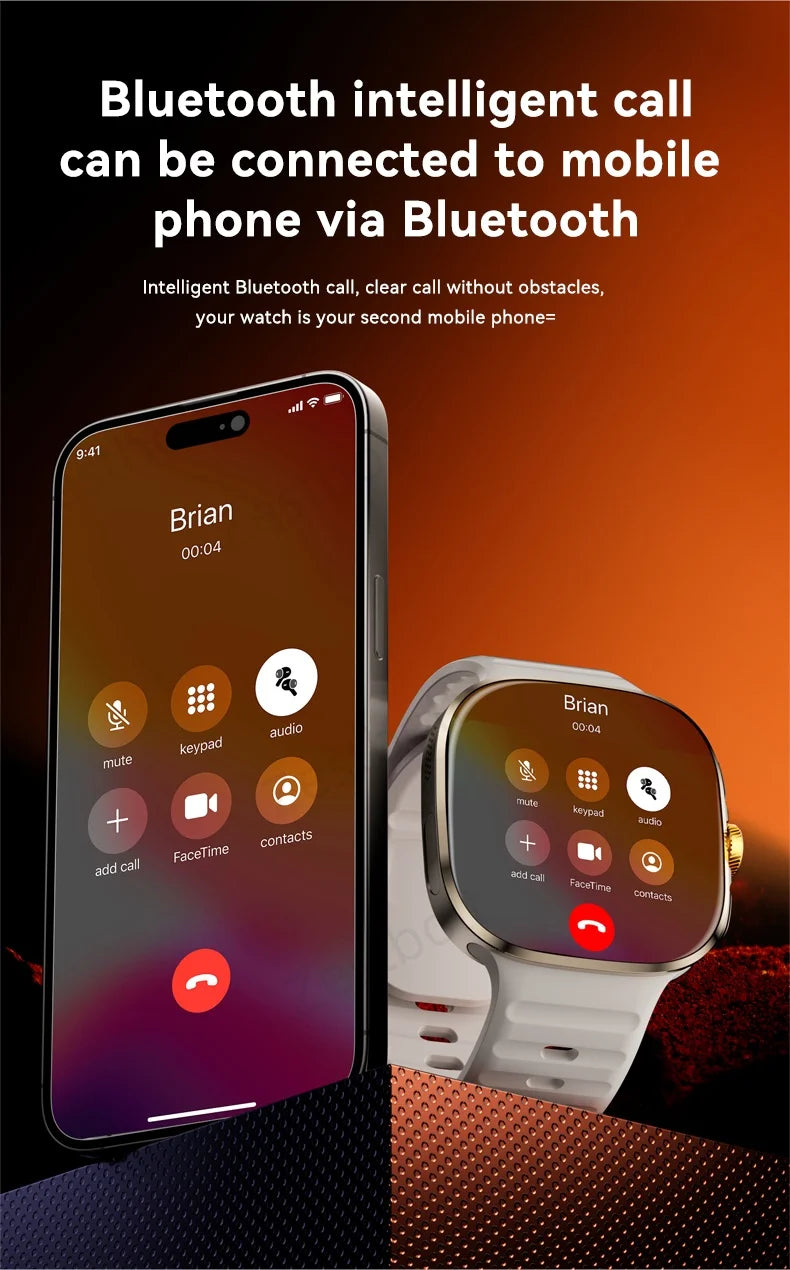 M99 Smartwatch 5G With 2.4inch Amoled Screen 900W Rotating Camera WIFI GPS Position Compass NFC Bluetooth Smart Watch Men Women - Clear Quartz Market