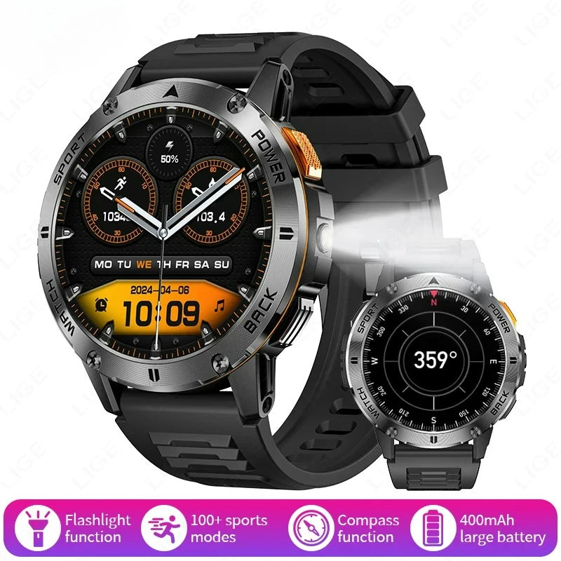 Xiaomi 2026 Outdoor Sports Tracker Smart Watch Men Compass Bluetooth Call Waterproof Smartwatch LED Flashlight Ftiness Watches - Clear Quartz Market