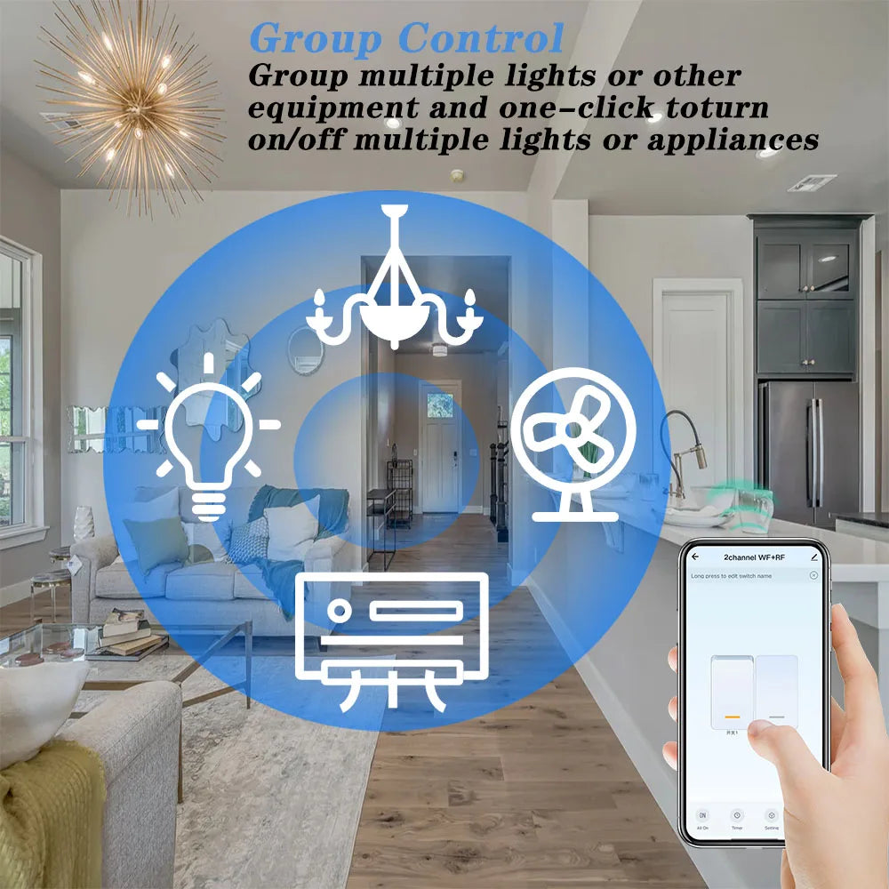 Tuya WiFi Smart Switch DC 12V 24V 2Channels Dry Contact Relay Receiver Wireless Remote Control Switch work with Smart Life,Alexa