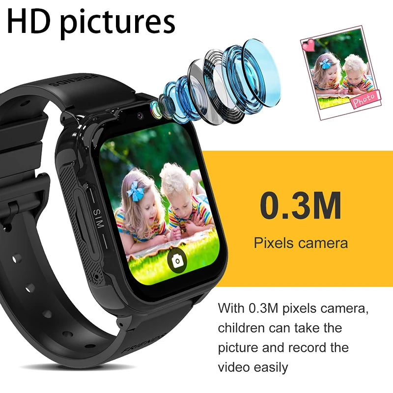 For Android Kids Smart Watch SOS GPS Location Video Call Sim Card For Children SmartWatch Camera Waterproof Watch For Boys Girls