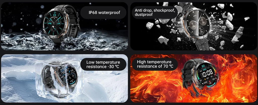 OUKITEL BT13 SmartWatch for Men 1.73" AMOLED 1000mAh, AI ChatGPT Bluetooth Calls Blood Oxygen Health Monitoring Fitness Watch